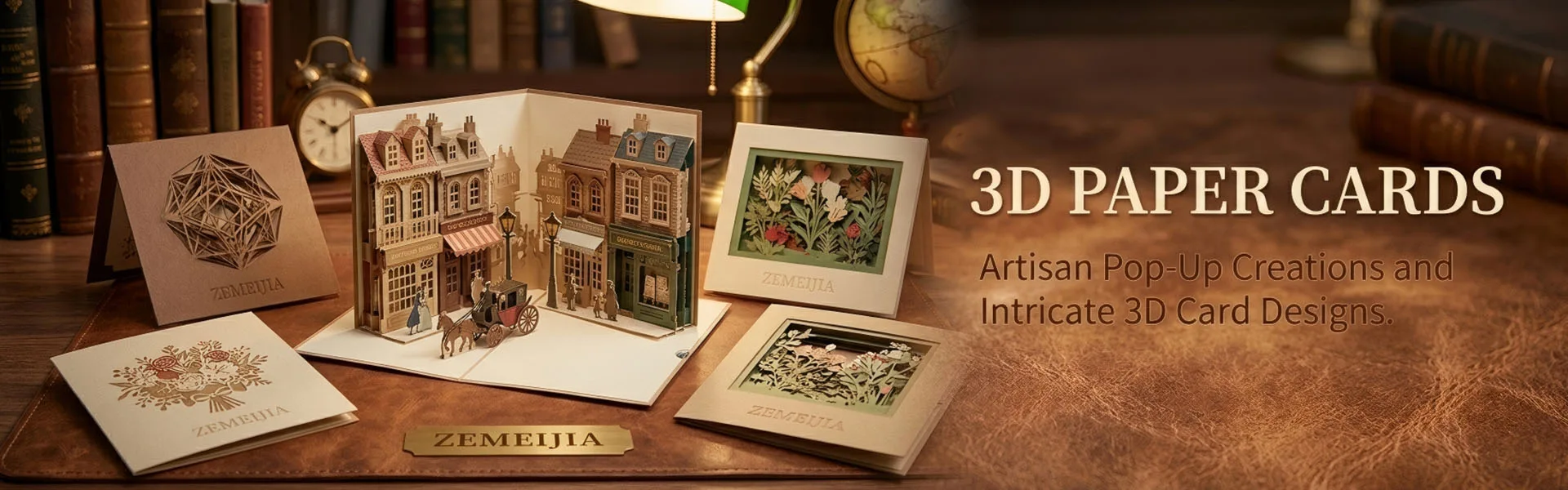 Нова година 3D хартиена карта