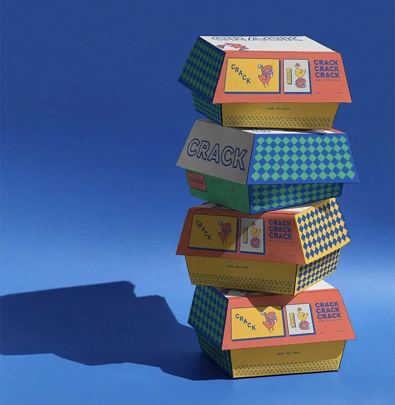 Colorful Hamburger Box