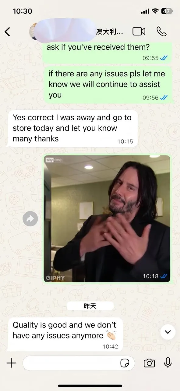 Feedback from our Australian